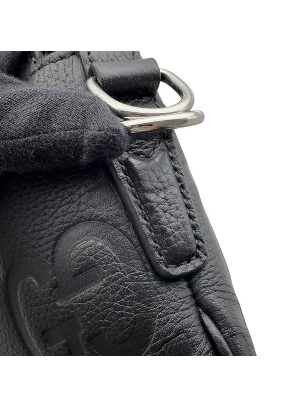 Gucci Shoulder Bag Jumbo GG Sherry Line Leather Black